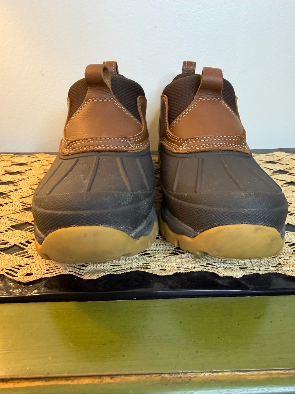LL Bean Storm Chaser Size 6.5 WomansTek Leather/Rubber Duck Woman’s Slip On Boot - Picture 4 of 10